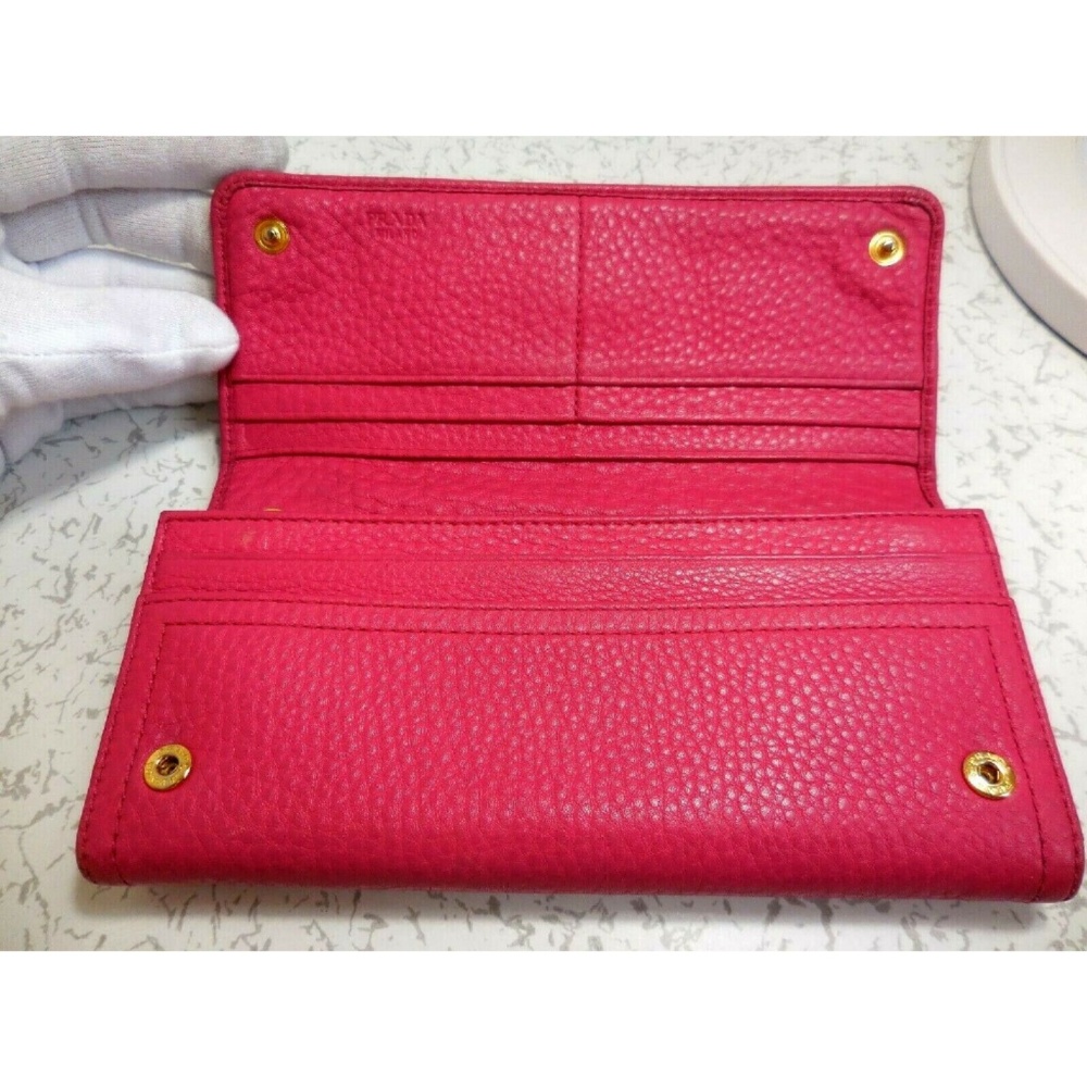 Prada Pink Leather Vitello Daino Wallet - Picture 5 of 8